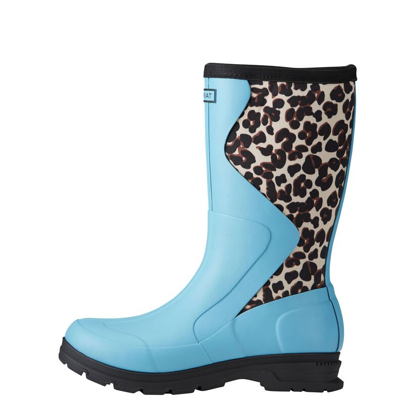 Ariat Springfield - Regenlaarzen Blauw / Leopard Dames - 18041-920